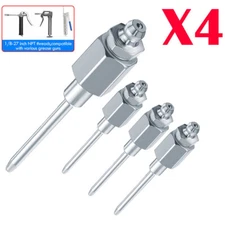 4PC Silver Grease Gun Needle Tip of The Mouth Removable Needle Nose Head Nozzle