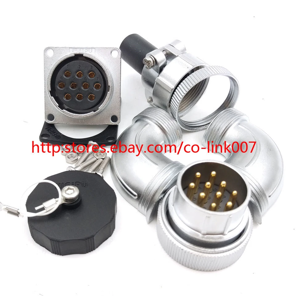 WS28 10Pin Waterproof Power Connector, 25A 500V High Voltage Aviation Connector - Image 4 of 4