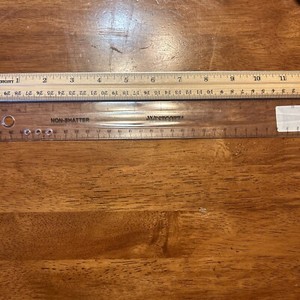 Westcott Non-Shatter Ruler, Clear, 12 Inches,(13862) And Westcott Wood Ruler
