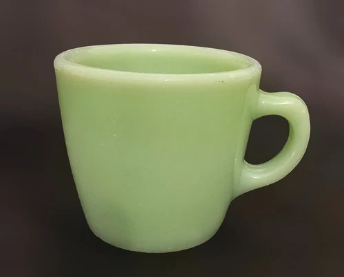 FIRE KING JADEITE C HANDLE MUG 3" OVEN WARE #446