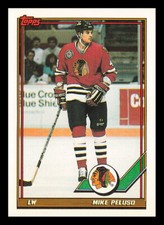 Mike Peluso #293 1991-92 Topps Chicago Blackhawks