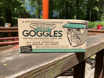 Vintage Jones Full Vision Goggles 1950s NOS