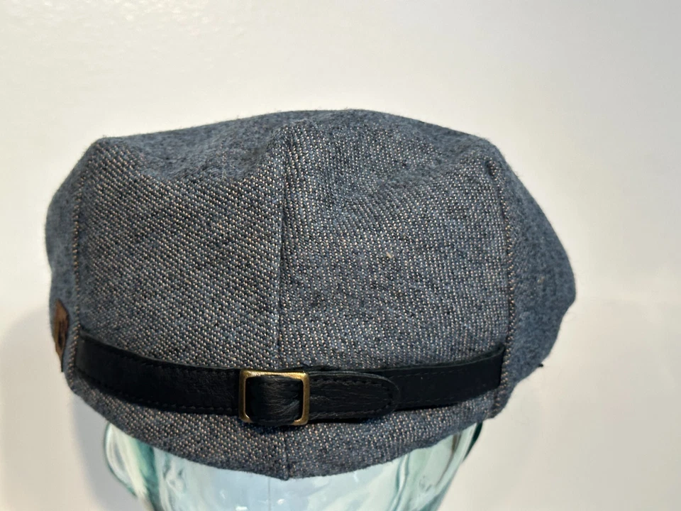 Goorin Bros Azul ELI COHEN Woolrich Hebilla en la Parte Trasera Snap Frontal Gorra Plana S NUEVO Foto 4 de 4