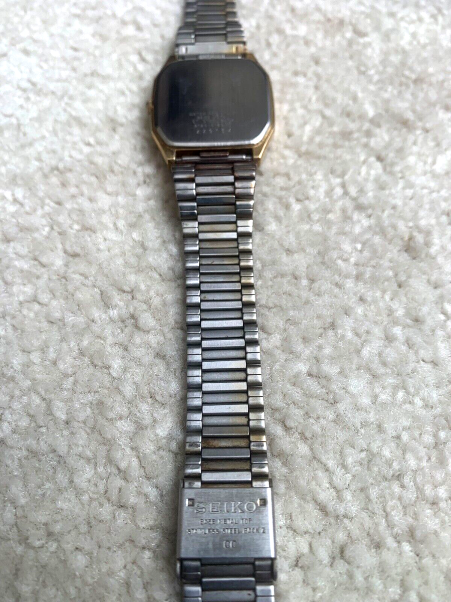 Seiko 8123-5189 rare octogonal vintage quartz gold plated men's