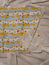 Vintage Springmaid Teddy Bear polka sleeping Receiving Blanket 28 x 28