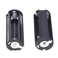 2x Cylindrical 3 AAA Plastic Battery Holder Adapter Case Box For Flashlight Lamp