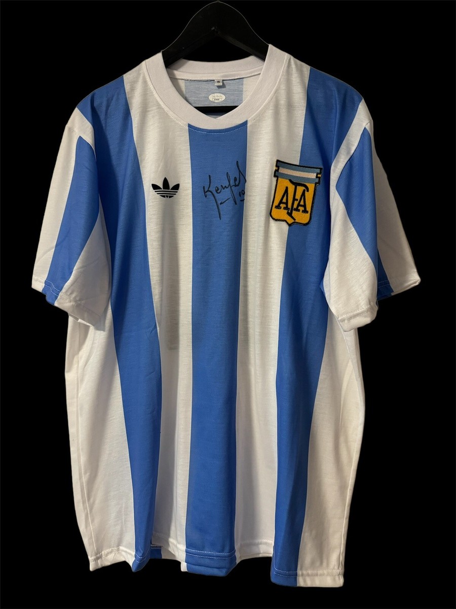 Mario Alberto Kempes Argentina 1978 Signed Jersey Soccer Football 