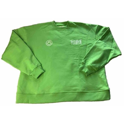 Push Pull Oversized Green Crew Neck Sweater Streetwear Casual Size Medium