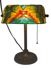 Butterfly Stained Glass Tiffany Style Table Lamp Vintage Desk Nightstand Light