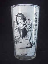 TWO 1939 Walt Disney Glasses - Snow White & The Blue Fairy
