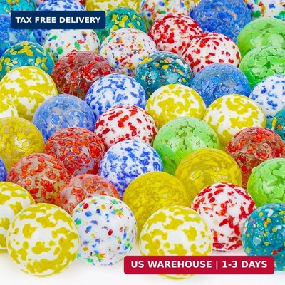 LovesTown 60PCS Glass Marbles, Assorted Colors Marble for Vase Fillers Fish Tank