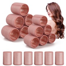 18pc Ceramic Thermal Hair Rollers Self Grip Jumbo Large Curlers Volume Blowout