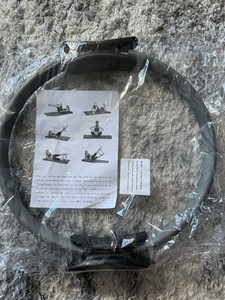 Gray Pilates Ring Exercise Circle with Instruction Sheet for Unisex Adults