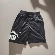 PUMA Youth Tech Speed Pack Performance Shorts Bold Wrap Graphic Black Size Med