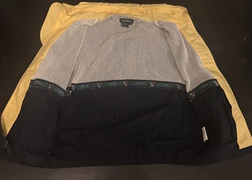 Nautica K-43 Men's Navy/Yellow Bomber Jacket Full Zip Stand-Up Logo Size L image 5