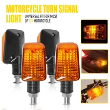 4 For Honda Motorcycle Front Rear Turn Signal Light Blinker Indicator Amber Lens