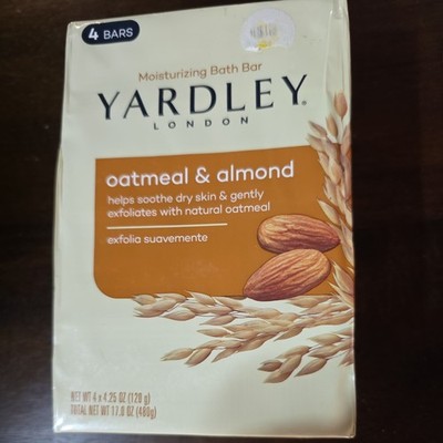 Yardley London Oatmeal & Almond Natural Moisturizing Bath Bar 4 Count 4.25 Ounce