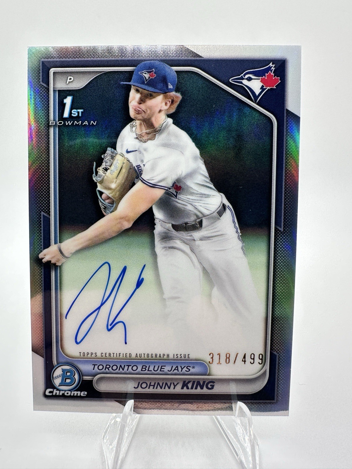 2024 Bowman Draft - Chrome 1st Auto Johnny King Refractor #/499 🔴 Corner Pics