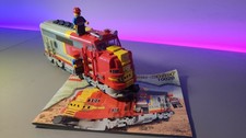 Lego 10020 Santa Fe Lok mit BA, Motor Eisenbahn & Lichtanlage (1Fenster fehlt)