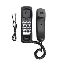 New Durable Telephone Desktop Corded Landline Mini Phone For Office Home Black