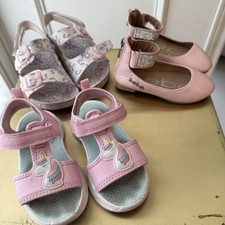 Baby Girl Shoe Bundle Carter's Girls Pink Unicorn Sandal Bundle Light-Up size 7C
