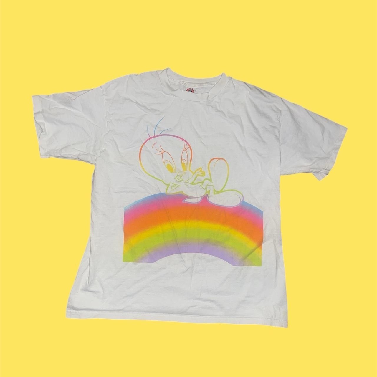 Vintage 90s Tweety Bird Looney Tunes White Men's Tshirt Size XL