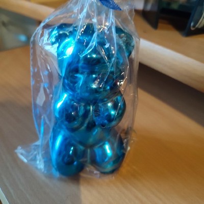 Kerze  Teddybär Ca. 17 cm, Blau, wie abgebildet noch eingepackt