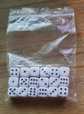 Warhammer 40k White Dice x 18