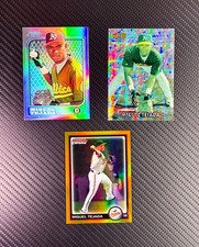 Miguel Tejada Bowman Chrome Refractor Lot x3 Cards Refractor, Atomic, Gold /50