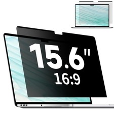 Magnetic Laptop Privacy Screen 15.6 Inch 16:9, Removable Matte Anti Glare Blu...