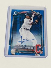 2025 Bowman Chrome Sapphire Edition - Prospects Autographs Juneiker Caceres /199