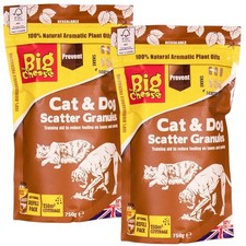 Cat and Dog Scatter Granules Natural Plant Oils to Deter Digging 750g Pack of 2