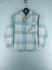 Patagonia Kid's Lightweight Insulated Plaid Fjord Jacket - Thermal Blue Size Med
