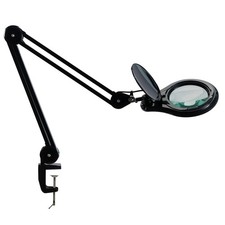 Bemelux Led Magnifying Lamp Clamp 5 Inch Magnifier Glass Lens Metal Swing Arm