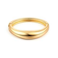 Gold Cuff Bangle Bracelets For Women Trendy Hinged Cuff Open Wide Chunky Gold Br