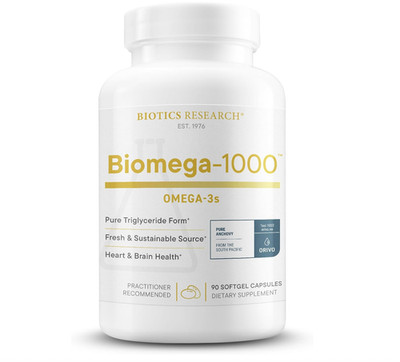 BIOTICS RESEARCH Omega 3 Fish Oil 1000mg EPA DHA 90 Softgels New !!!