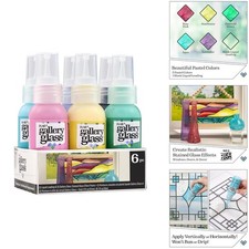 Gallery Glass Pastel Stained Glass Paint Kit, 6 Piece Set, 20053