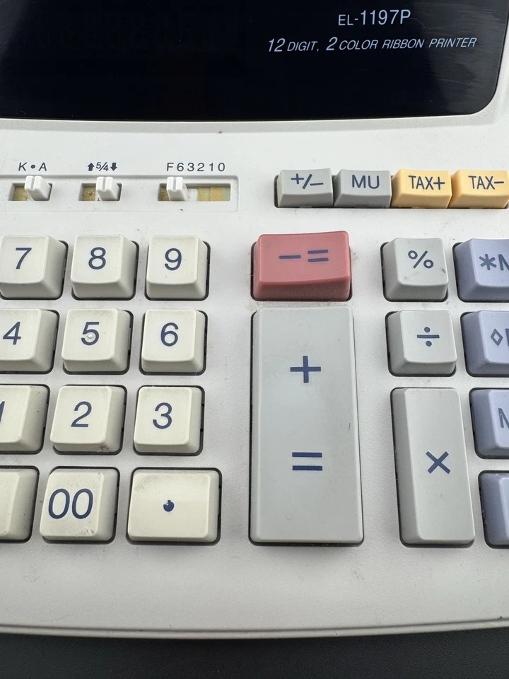 Sharp EL-1197PIII Heavy Duty Electronic Printing Calculator 12 Digit TESTED - Image 3 of 4