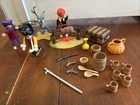 PLAYMOBIL 3794 PIRATE CAMP CAMPFIRE-NEAR COMPLETE-VTG-PIRATES-1990