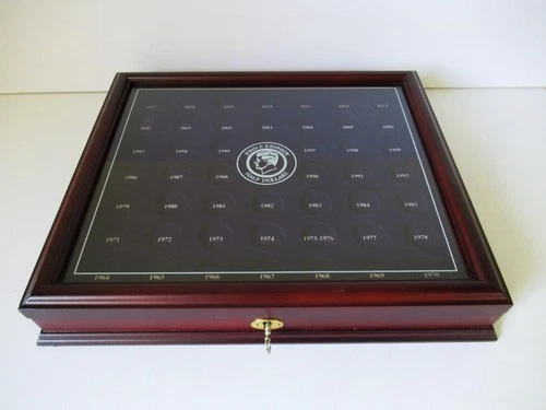 VNTAGE FRANKLIN MINT J F KENNEDY COINS DISPLAY CABINET 1964-2013