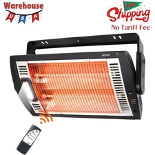 Electric Garage Heaters with Remote Control, 1500W/750W Ceiling Mounted Radiant