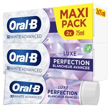 Oral-B 3D White Advanced Toothpaste Perfection Luxe Advanced Whiteness 2x75ml