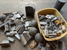Vtg WEIGHT 50 LBS. Hunting LEAD WEIGHTS Lot Saeco Fishing Scrap Bullet Lure