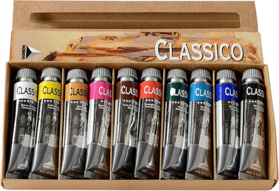 Classico Fine Art Oil Paint Set, 10 X 20Ml Assorted Colours, Ideal for Professio