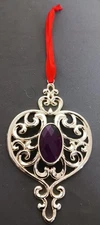 Lenox Jeweled Ornament Purple Colored Center