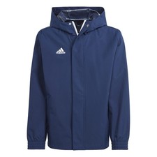 Adidas Boys Girls Rain Jacket Junior Waterproof Coat Wind Stopper Lightweight