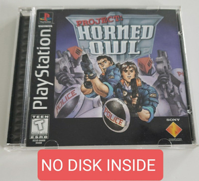 Project Horned Owl (PlayStation 1, 1996) Authentic, REPLACEMENT CASE / NO DISK 