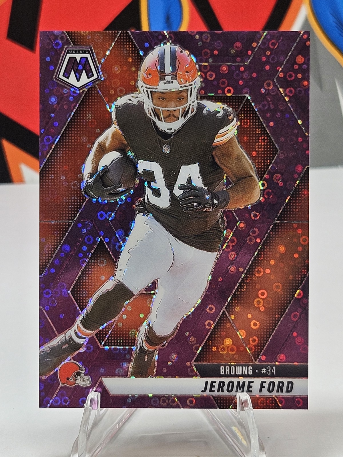 2025 MOSAIC Jerome Ford #4 NO HUDDLE Purple PRIZM /50 Browns