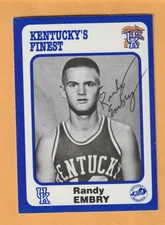 Randy Embry Kentucky Wildcats AUTO Signed 1988 Card #83 Owensboro KY