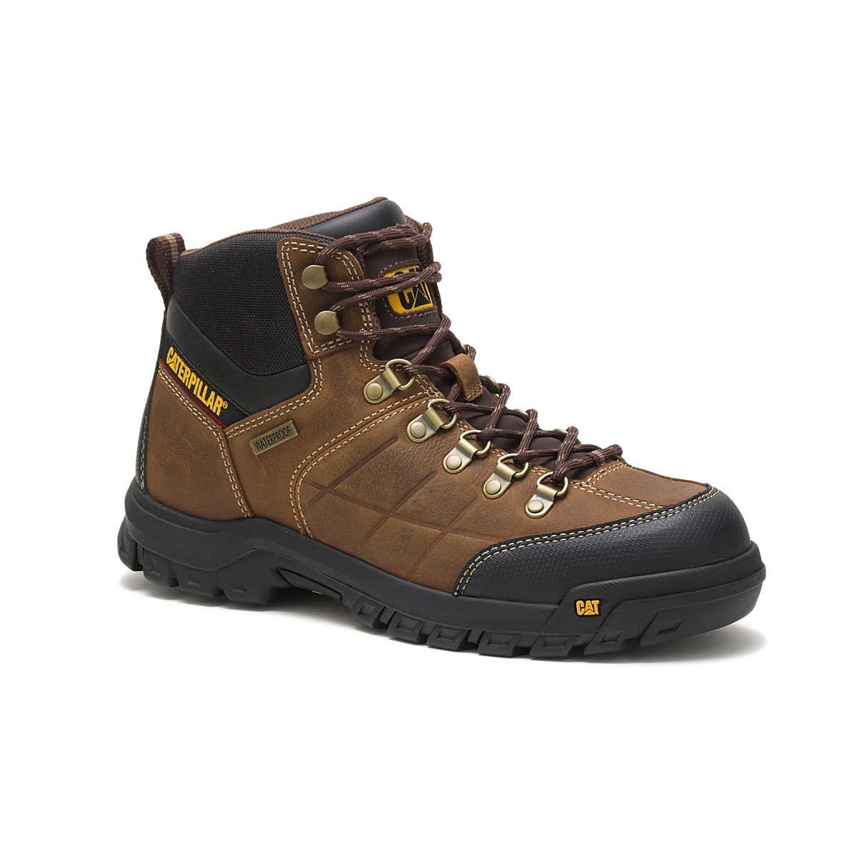 S Cat Caterpillar P74128 Threshold Wp Eh Sr Soft Toe Brown W